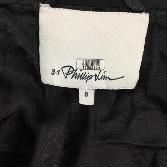 3.1 Phillip Lim Women's Black Notch Lapel 2-Button Front Blazer Jacket Size 8 - Picture 12 of 13